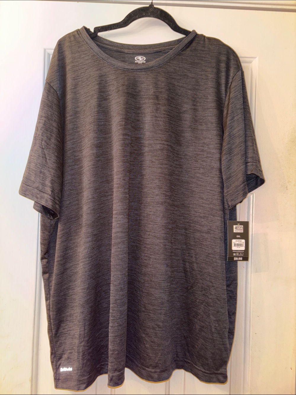 Athletic Men's Heather Charcoal Performance (2) TShirt 2XL NWT